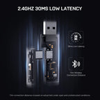 Audifonos Gaming ultra ligeros con Bluetooth 5.4 inalámbricos  con RGB para PC/Consolas/Móviles